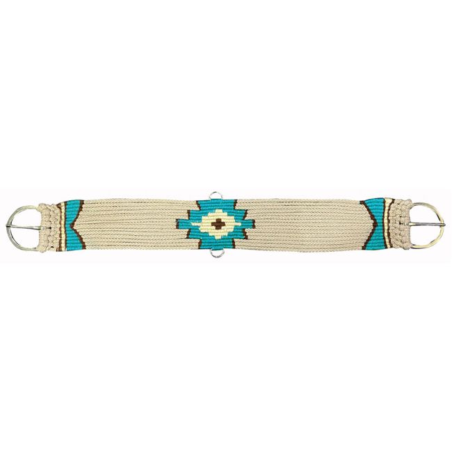 Showman- Multi Strand Wool Blend String Girth with Aztec Design - Lazy L Ranch Co.