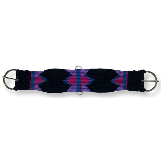 Showman- Multi Strand Wool Blend String Girth with Aztec Design - Lazy L Ranch Co.