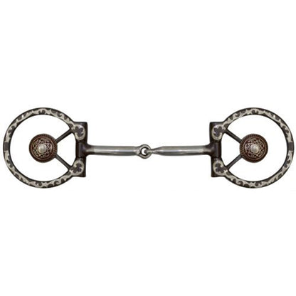 Showman brown steel concho snaffle - Lazy L Ranch Co.