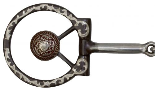 Showman brown steel concho snaffle