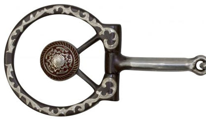 Showman brown steel concho snaffle - Lazy L Ranch Co.