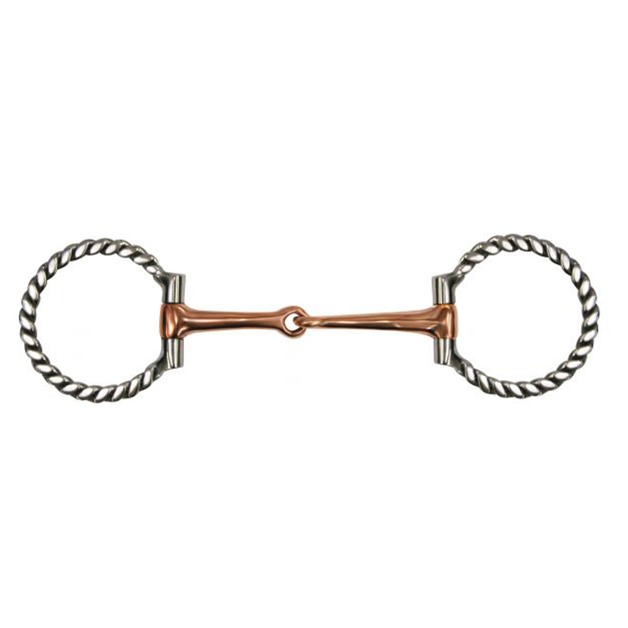 Showman stainless steel show flat twisted ring cheeks copper broken mouthpiece