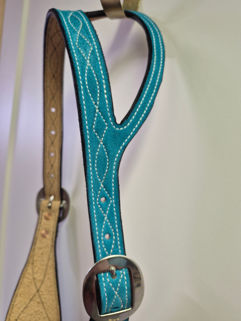Turquoise One Ear Headstall- Gunslinger Stitching