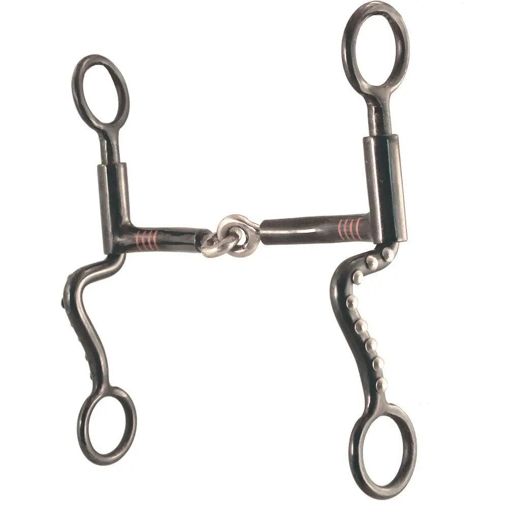 Robart Pinchless 7 Shank with Copper Inlay Snaffle Bit 5"