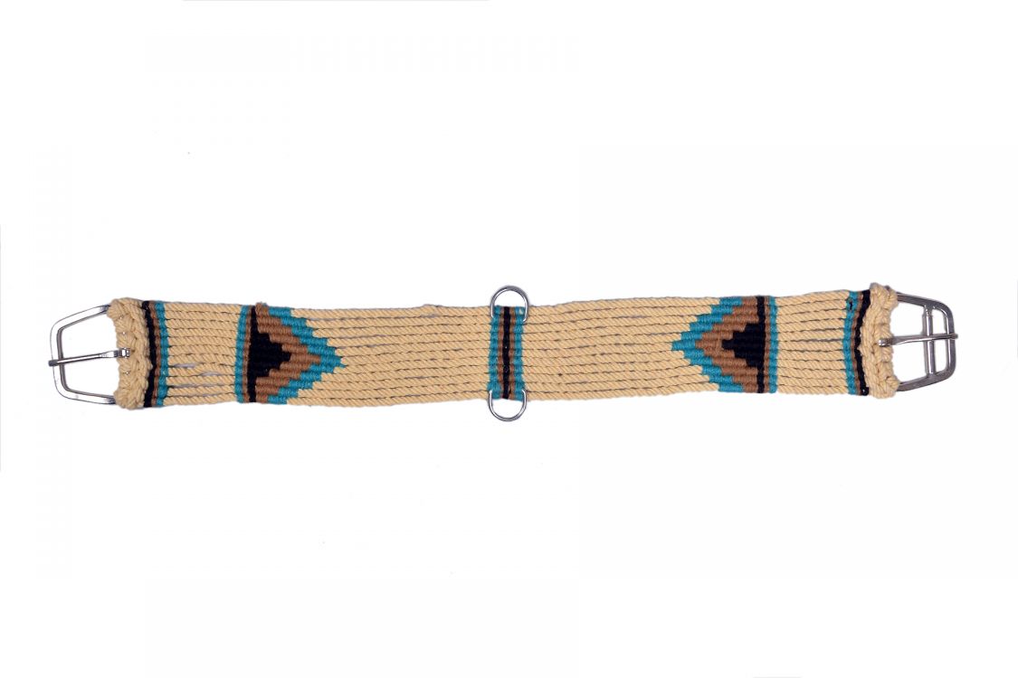 Showman- Multi Strand Wool Blend String Girth with Aztec Design