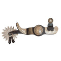 Black Steel Show Spurs with Silver Concho