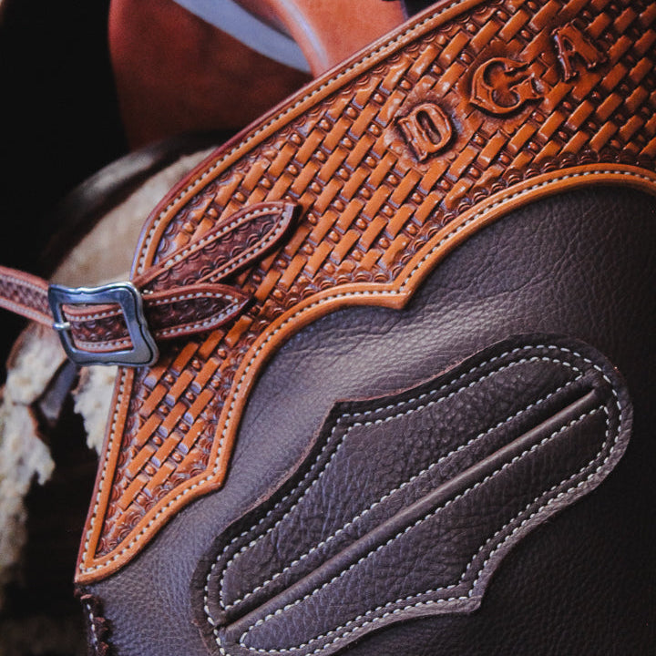 Chap pocket custom chinks shipped colorado tooling leather 