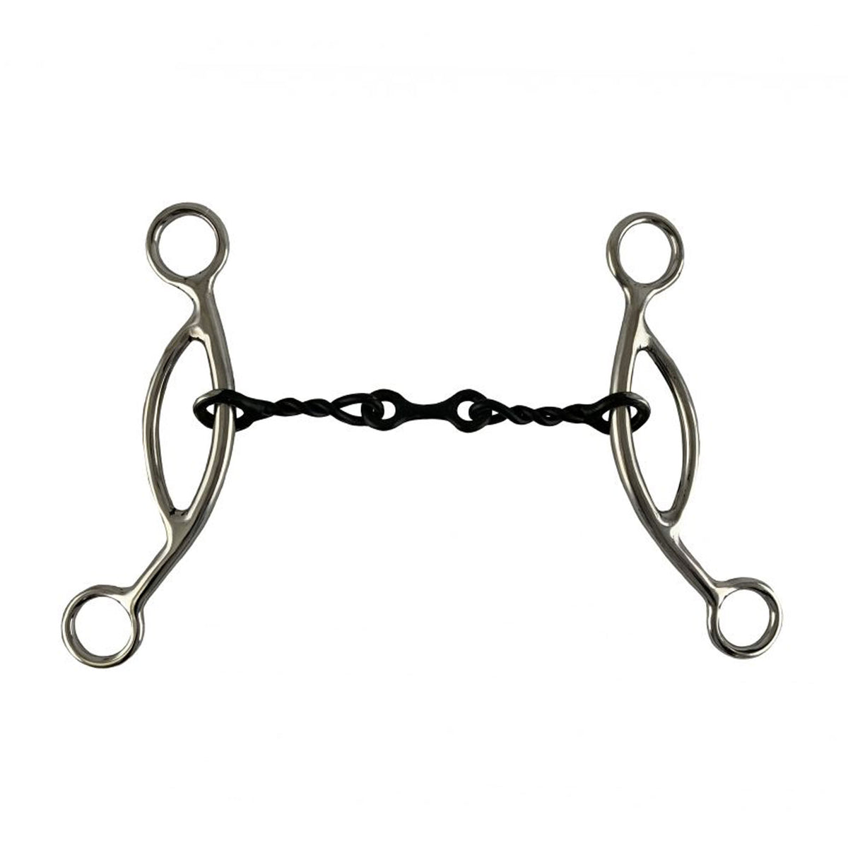 Showman Stainless Steel sweet iron dog bone with sliding gag - Lazy L Ranch Co.