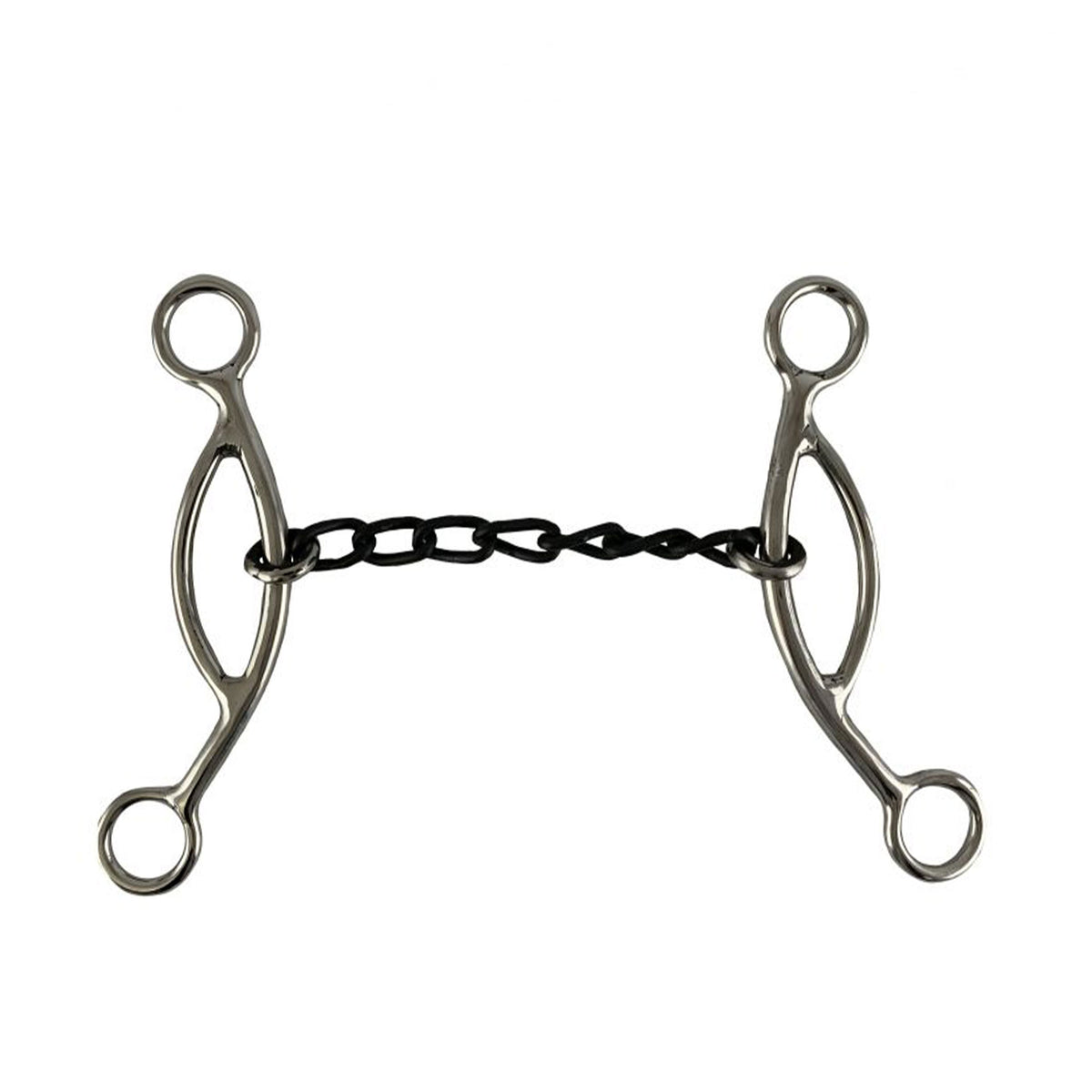 Showman Stainless Steel sweet iron mouth chain with sliding gag - Lazy L Ranch Co.