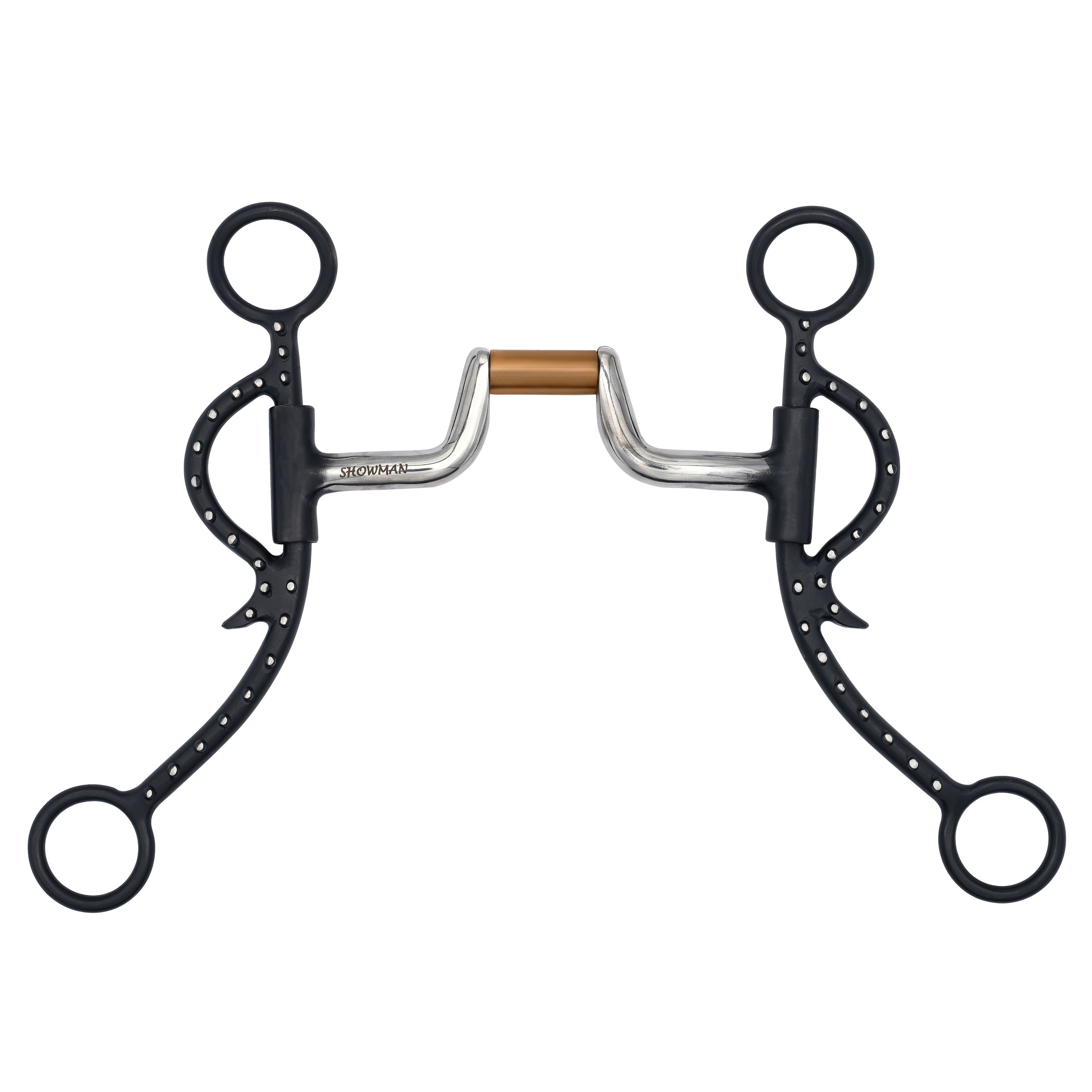 Showman Med. Shank Copper Hinge Ported Bit