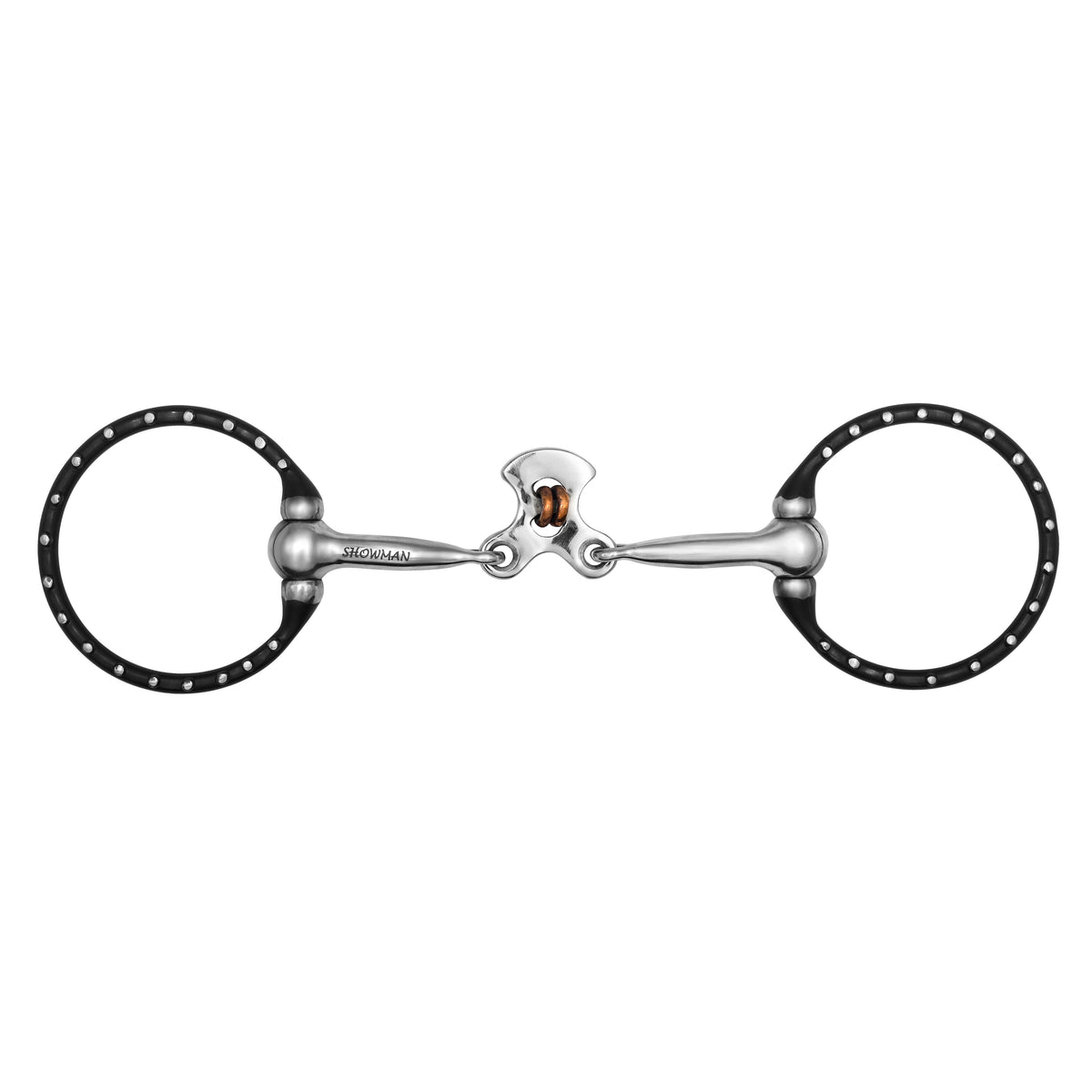 Showman D ring silver dotted double copper roller - Lazy L Ranch Co.