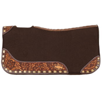 Klassy Cowgirl 28"x30" Toffee Bloom Contoured Felt Pad