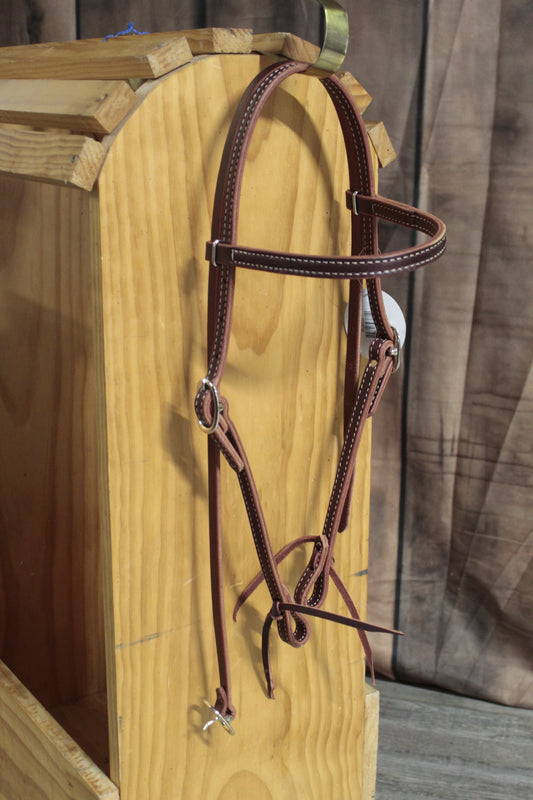 Double Stitched Browband Headstall - Lazy L Ranch Co.
