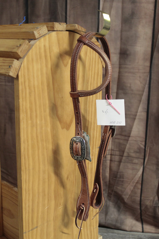 Hermann Oak Loop Ear Headstall - Lazy L Ranch Co.
