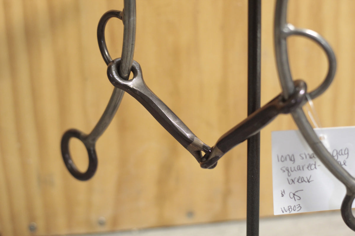 Wilbur Bits-Long Shank gag squared single break - Lazy L Ranch Co.