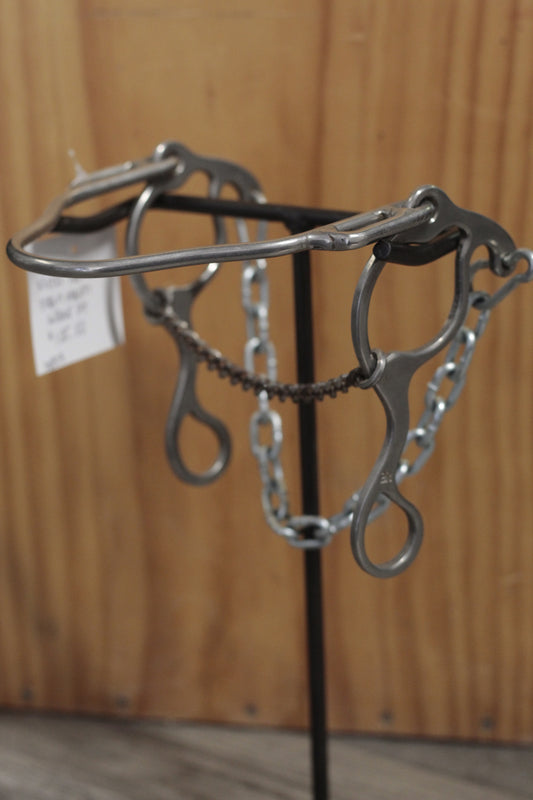 Wilbur Bits- Metal Nose Chain Mouth Wilbur - Lazy L Ranch Co.