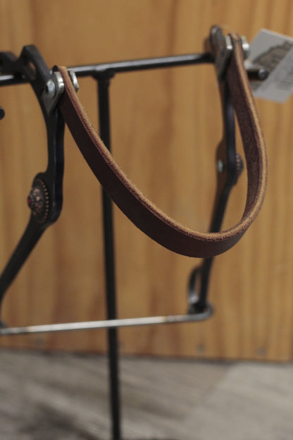 Wilbur Bits- Hackamore- Leather Nose - Lazy L Ranch Co.