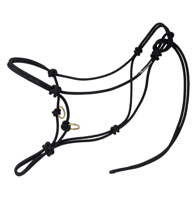 Knotty Girlz- Stiff 4-Knot Side Pull Halter with Rings on Chin - Lazy L Ranch Co.