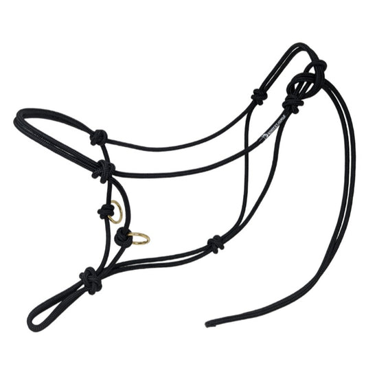 Knotty Girlz- Stiff 4-Knot Side Pull Halter with Rings on Chin - Lazy L Ranch Co.