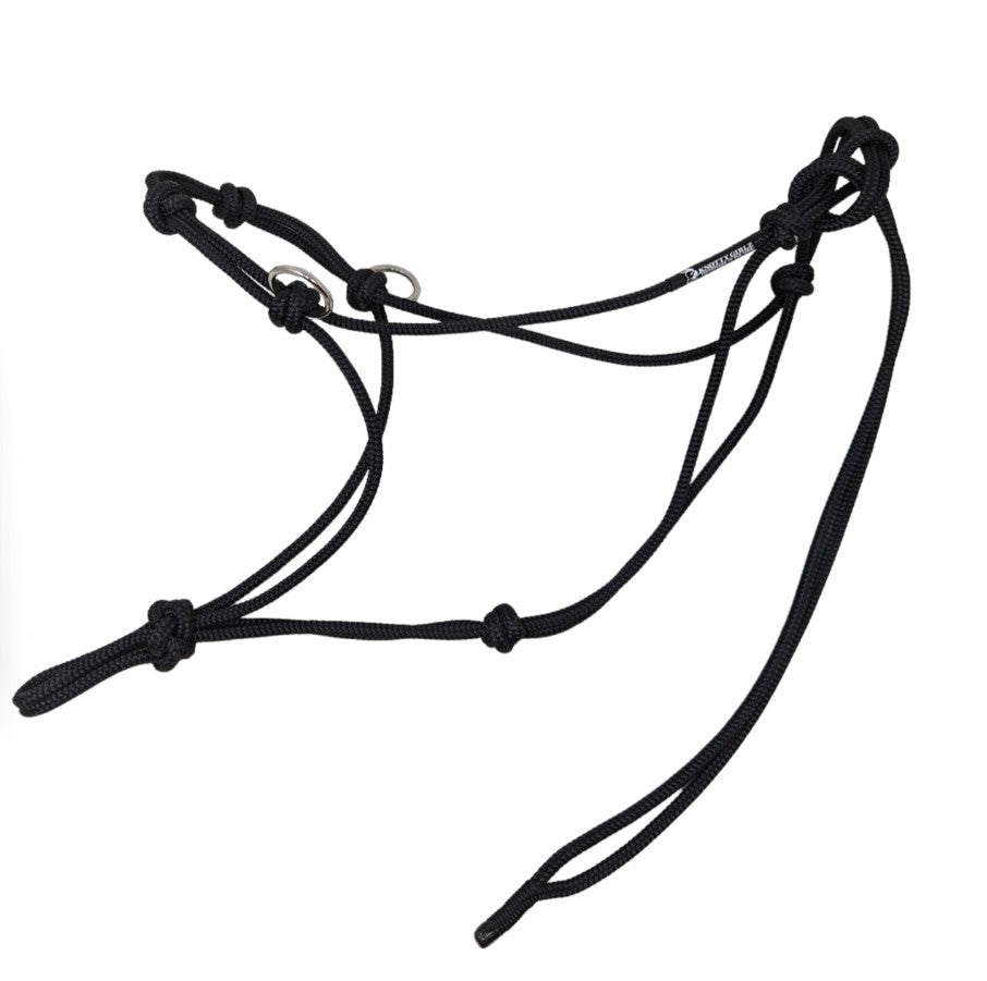 Knotty Girlz- Stiff 4-Knot Side Pull Halter with Rings on Chin - Lazy L Ranch Co.