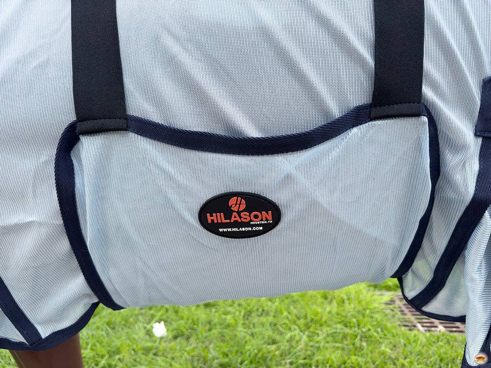HILASON 72" Horse Fly Sheet with Neck UV Protect Mesh Bug Mosquito Summer White | Horse Fly Sheet | Horse Western Fly Sheet | Fly Sheets for Horses | Mosquitoes Protection for Horses - Lazy L Ranch Co.